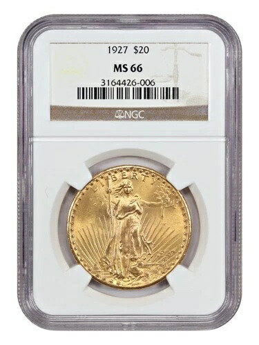 1927年 $20 NGC MS66-St.ゴーデンス $20- 783,090円
