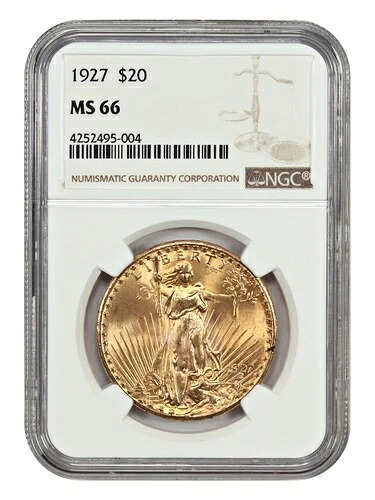 1927年 $20 NGC MS66 - セント・ゴーデンズ $20