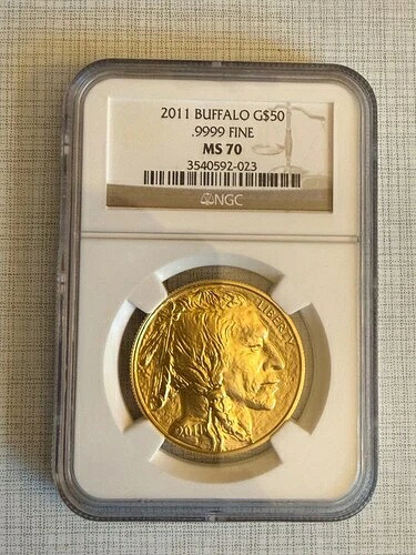 アメリカ 2011年 バッファロー 50ドル金貨 1オンス NGC MS70 SKU# 1032