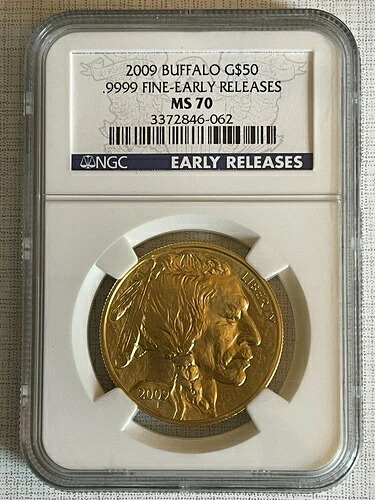 アメリカ 2009年 バッファロー 初期リリース 50ドル 1オンス ゴールドコイン NGC MS70 SKU# 2211- 788,865円