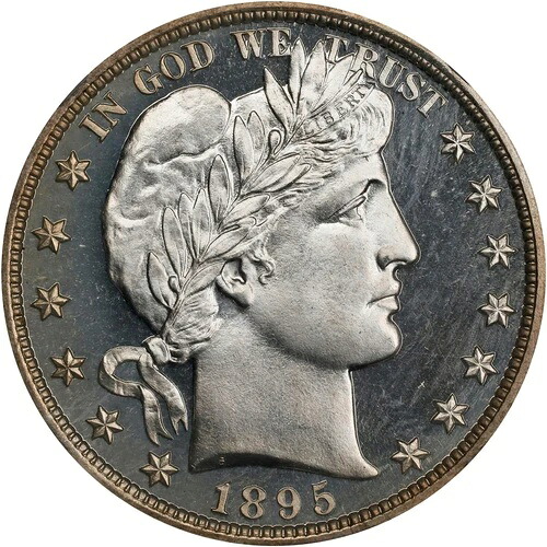 バーバーハーフドル 1895年 NGC プルーフ - 66 カメオ! 素晴らしいプルーフアイアピール！ 素晴らしい-