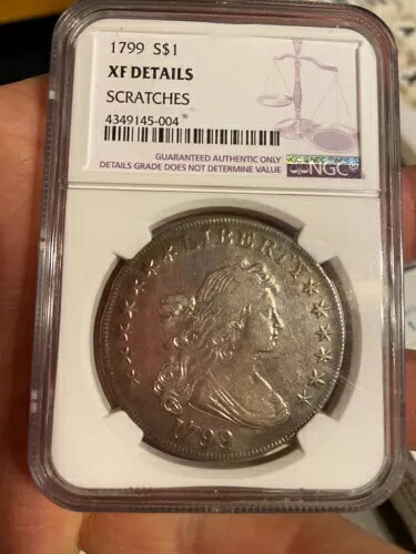 1799年緊急バストシルバードルNGC XFディテール-