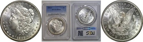 1896年-S モーガンドル PCGS MS-64-