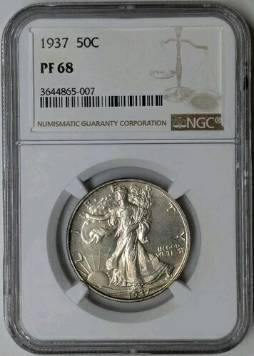 1937年 PF68 NGC ウォーキング・リバティ ニアパーフェクト・プルーフ