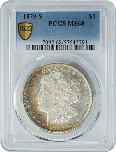 1879年-S モーガンシルバードル $MS68 PCGS セキュア 950076-2-｜WORLD RESOURCE【QUEEN店】 807,730円