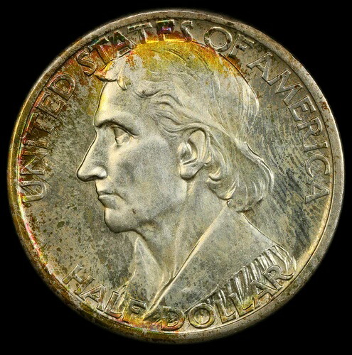 1937-S 50C ブーン生誕200周年記念金貨。MS-67 PL (PCGS)。
