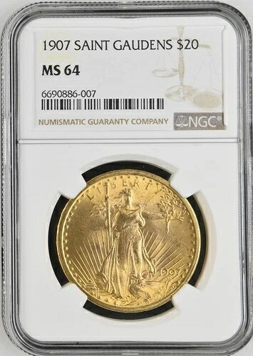 1907 ダブルイーグルス セントゴーデンズ NGC MS-64 サンクト-