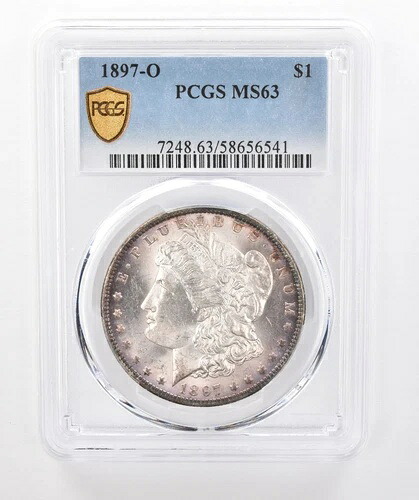 1897-O モルガン銀貨 MS63 PCGS 美しいトーン *0287