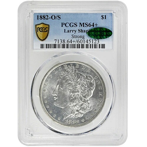 1882年頃の1ドルモルガン・ダラー、PCGS MS64+ CAC、希少価値の高いコイン