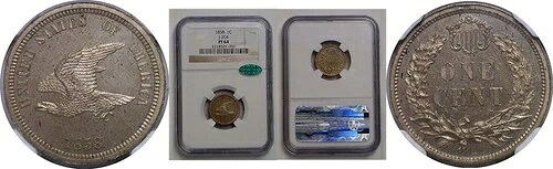 1858年型フライングイーグルセント Judd-204 NGC PF-64 CAC｜WORLD RESOURCE【QUEEN店】
