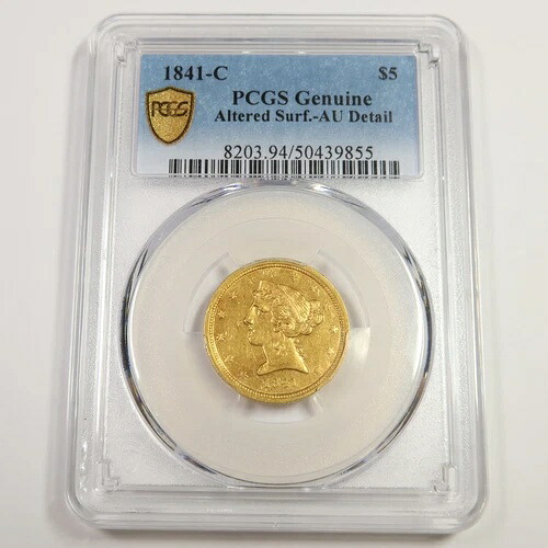 1841年 C PCGS AU ディテール-ゴールドリバティヘッド $5 USドル ハーフイーグルコイン #52313B-