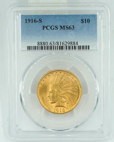 1916-S PCGS MS63 10ドル金インディアン