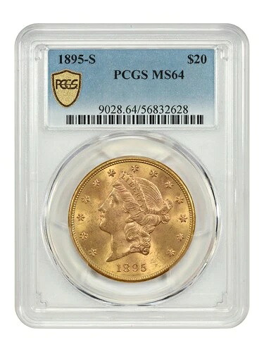 1895年-S $20 PCGS MS64-リバティヘッド $20-