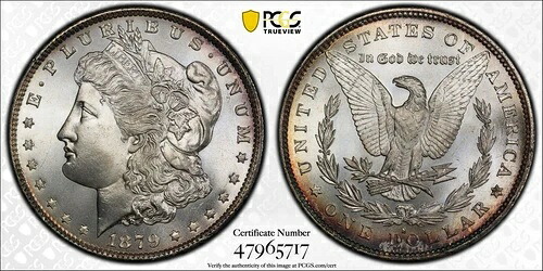 1879年 S モーガン銀貨 PCGS MS-68 834,295円