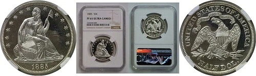 1885年 着席型自由の女神像 ハーフドル。- NGC PR-65。UCAM。｜WORLD RESOURCE【QUEEN店】