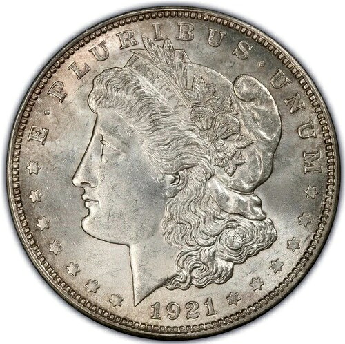 モルガン・ダラー 1921-D PCGS MS-64 プルーフ級！キーデート！鮮やかな光沢、ニアジェム！｜WORLD RESOURCE【QUEEN店】