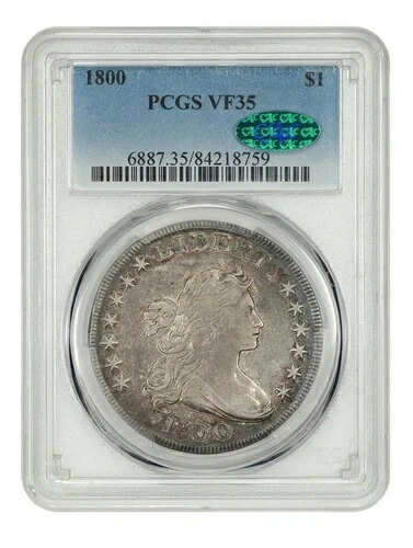 1800年初期米国ドレープ胸像銀貨 PCGS VF 35 CAC グリーンビーントナー ??｜WORLD RESOURCE【QUEEN店】