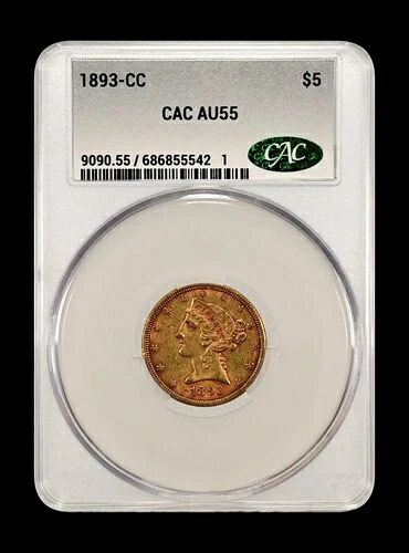 1893-CC CC ゴールド ハーフイーグル リバティヘッド CACG AU 55 CAC｜WORLD RESOURCE【QUEEN店】