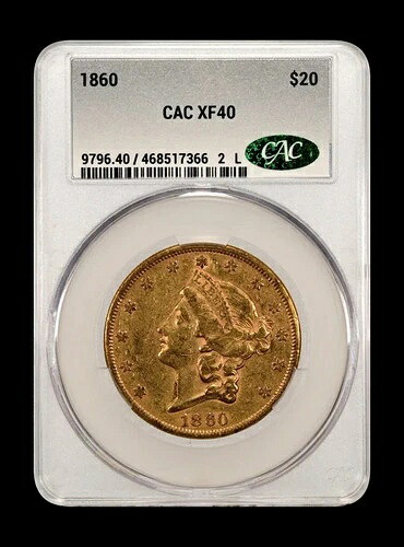 1860年 ダブルイーグルス リバティヘッド CACG XF 40 CAC-｜WORLD RESOURCE【QUEEN店】