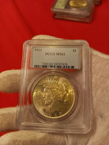 1923年 P シルバー ピースドル $1 PCGS MS61｜WORLD RESOURCE【QUEEN店】