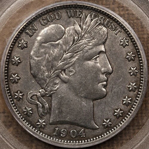 1904年-S キー日付 理髪店ハーフドル PCGS AU50 楽しくて珍しい！ Davidkahnレアコイン-｜WORLD RESOURCE【QUEEN店】