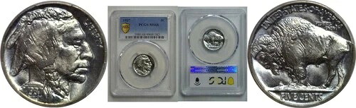 1937年 5C バッファローニッケル PCGS MS-68