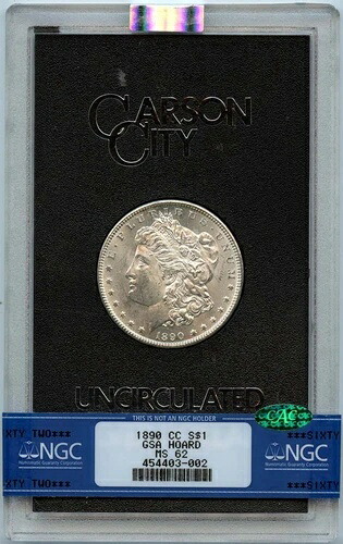 1890-CC モルガン・ダラー GSA ホード S$1 NGC MS62 (CAC)｜WORLD RESOURCE【QUEEN店】