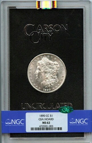 1890-CC モルガン・ダラー GSA ホード S$1 NGC MS62 (CAC)｜WORLD RESOURCE【QUEEN店】