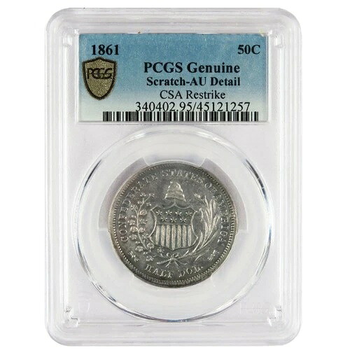 1861年 自由の女神像半ドル 50セント 南軍再鋳造 PCGS 正規品 AU詳細|WORLD RESOURCE【QUEEN店】