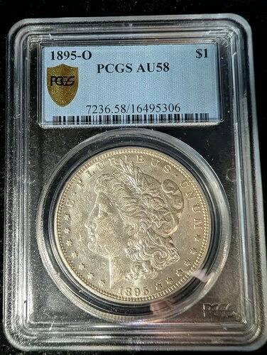 1895年-O $1 モーガンシルバードル PCGS AU 58 - 16495306-｜WORLD RESOURCE【QUEEN店】