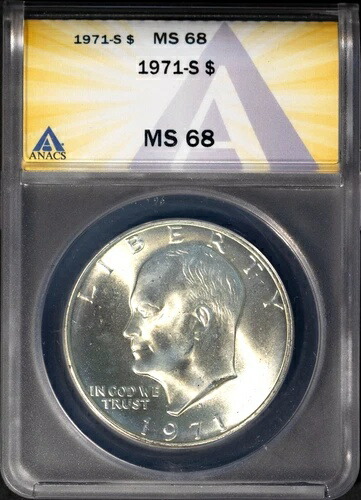宝石 BU 1971-S $1 シルバー アイゼンハワー MS 68 0 ファイナー ANACS # 7695868 + ボーナス｜WORLD RESOURCE【QUEEN店】