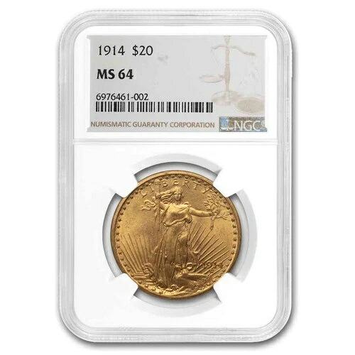 1914年 $20セントゴーデンズ ゴールドダブルイーグル MS-64 NGC-｜WORLD RESOURCE【QUEEN店】