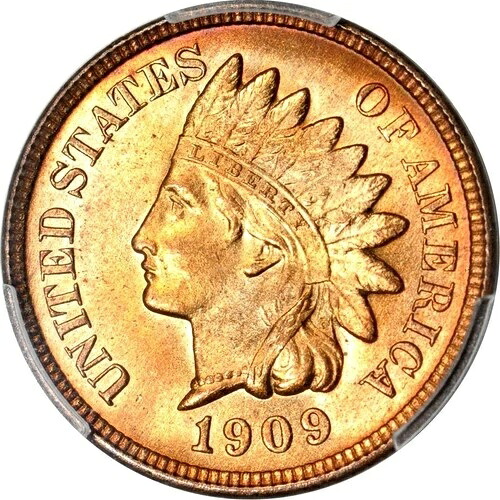 1909年 1C インディアンセント PCGS MS67RD (写真シール)-｜WORLD RESOURCE【QUEEN店】