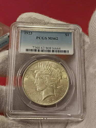 PCGS MS-62 | 1923年ピースシルバーダラー｜WORLD RESOURCE【QUEEN店】