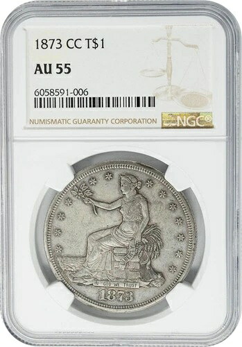 1873年-CC トレードドル $AU55 NGC 950734-4-｜WORLD RESOURCE【QUEEN店】