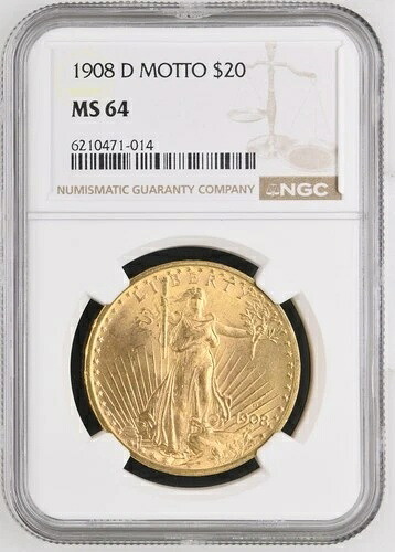 1908 D セントゴーデンス ダブルイーグル NGC MS-64 D-｜WORLD RESOURCE【QUEEN店】