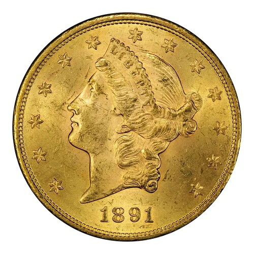 1891年 S ダブルイーグルス リバティヘッド PCGS MS-63+ CAC-｜WORLD RESOURCE【QUEEN店】