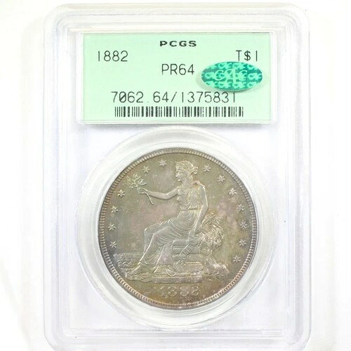 1882年 T$1 トレード OGH PCGS/CAC PR64 - トレードドル - 希少なプルーフのみのトレードドル｜WORLD RESOURCE【QUEEN店】