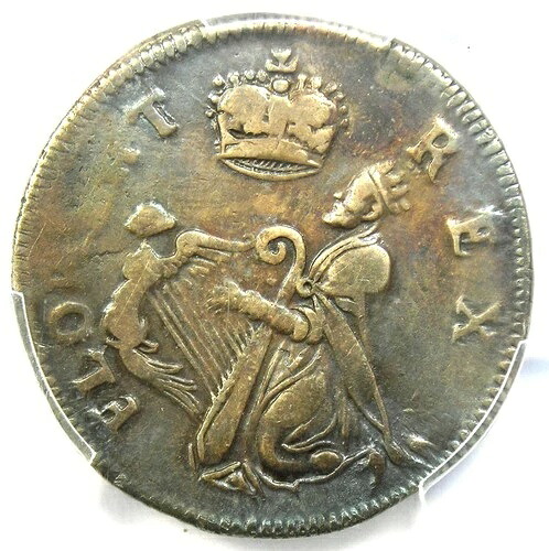 シルバー 1670 種類のニュージャージー セントパトリック ファージング コイン 1/4p-PCGS XF ディテール-｜WORLD RESOURCE【QUEEN店】