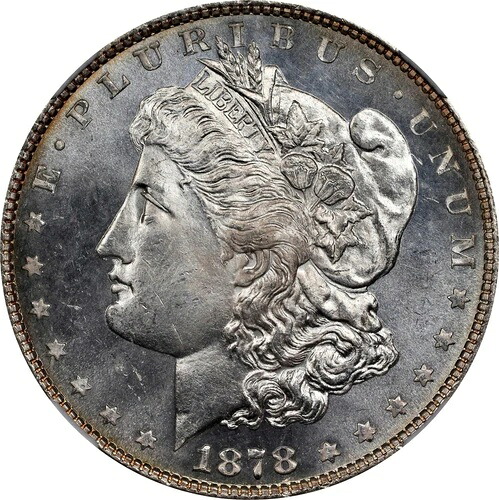 モルガン銀貨 1878年 8枚の尾羽根、VAM-21、NGC MS-65 プルーフ品のような美しい品！｜WORLD RESOURCE【QUEEN店】