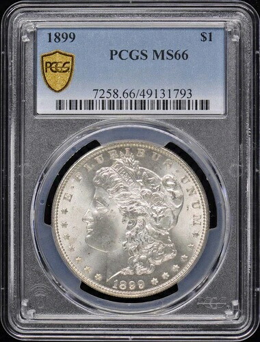 1899年 1ドル モルガン・ダラー PCGS MS66