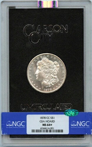 1878-CC モルガン・ダラー GSA ホード S$1 NGC MS64+ (CAC)