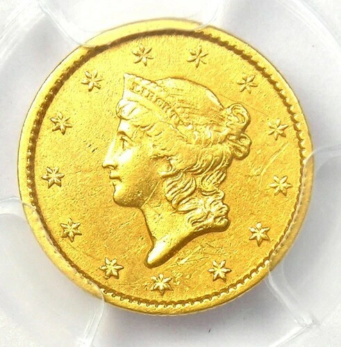 1851-C リバティ金貨 G$1 - PCGS AU 認定詳細 - 希少シャーロットコイン