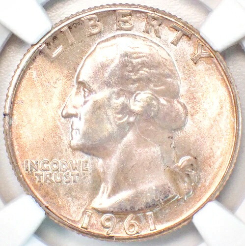 1961年ワシントンクォーター25セント - NGC MS67+プラスグレード認定 - NGC価格4,950ドル以上