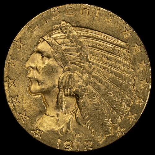 1912年 $5 PCGS MS 63+ CAC 435,160円