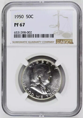 1950年 P ハーフドル フランクリン NGC PF-67