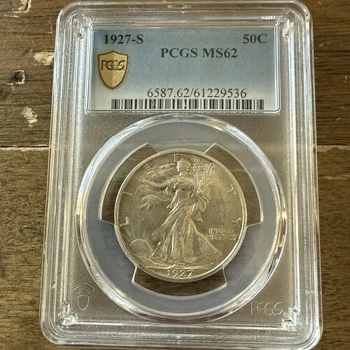 1927-S ウォーキング・リバティ・シルバー・ハーフドル MS62 PCGS