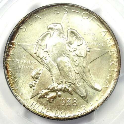 1938 年テキサス ハーフ ドル 50C - PCGS MS67+ プラス グレード認定 - 4,250 ドル相当!