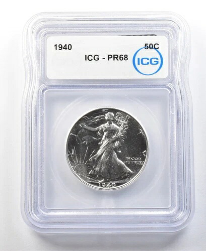 1940年ウォーキング・リバティ・ハーフダラー PR68 ICG *0175