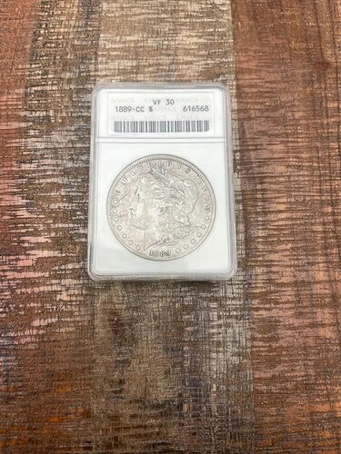 1889-CC 1ドル モルガン銀貨 ~ ANACS VF30